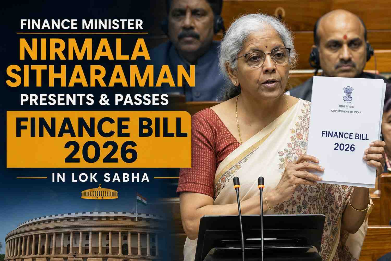 Finance Minister Nirmala Sitharaman Presents & Passes Finance Bill 2026 in Lok Sabha
