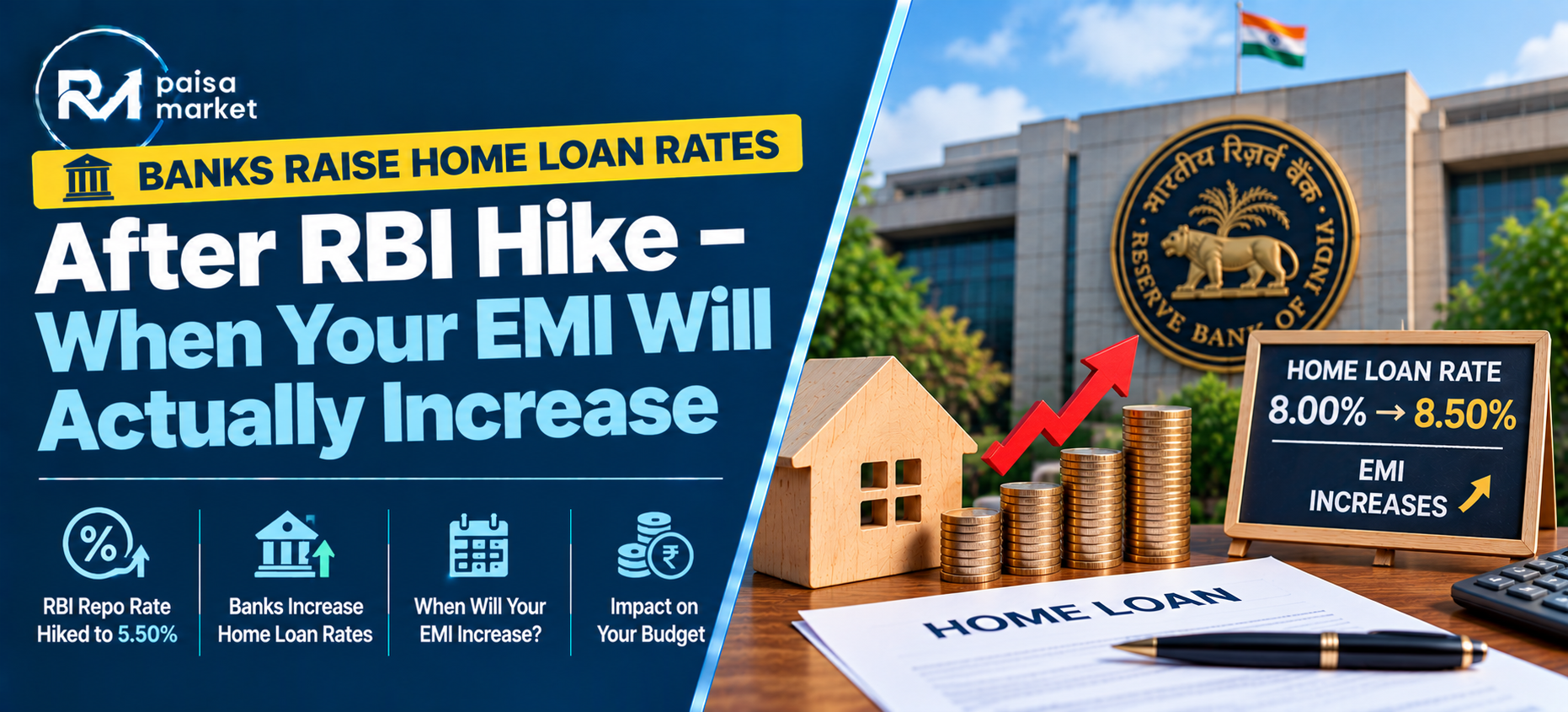 Banks Start Raising Home Loan Rates After RBI Hike – When Will Your EMI Actually Increase?