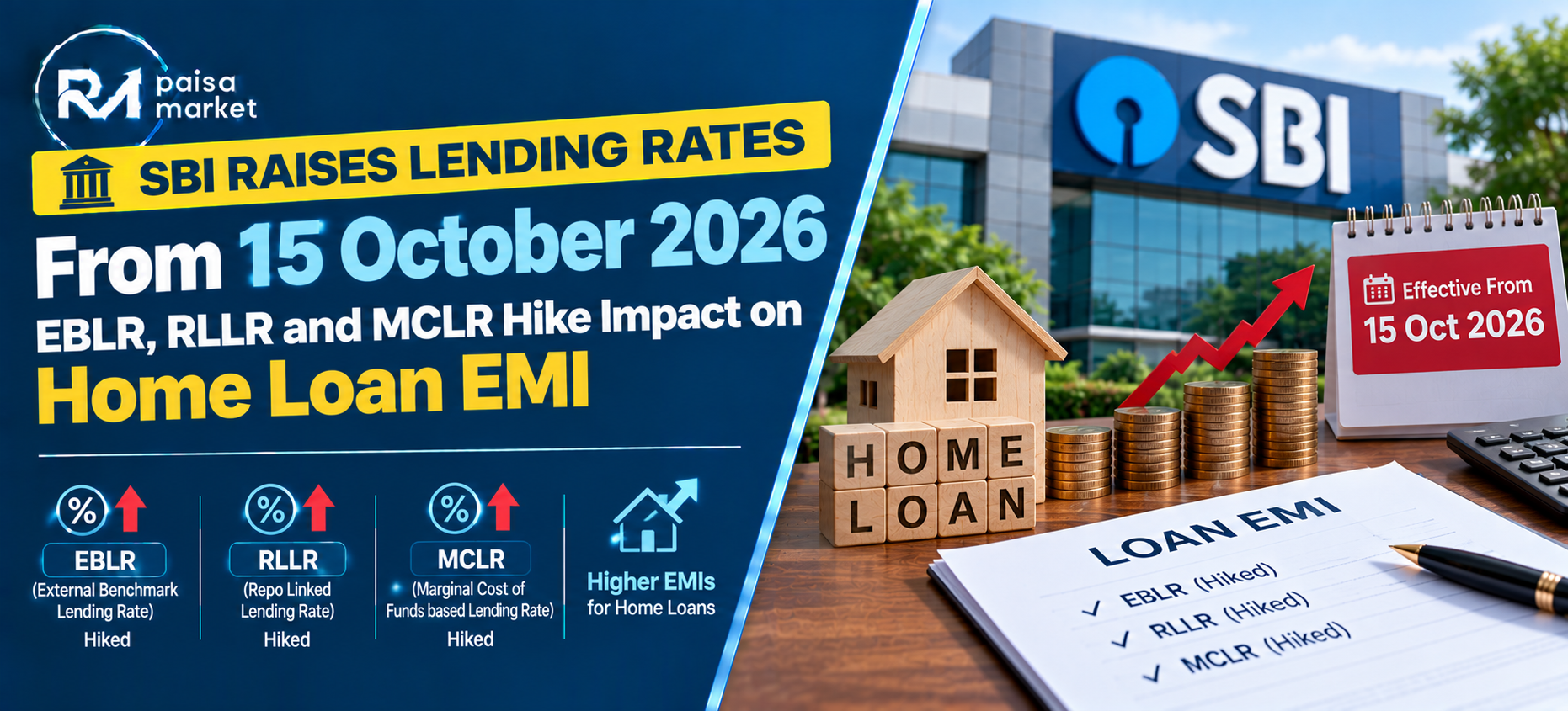SBI Raises Lending Rates from 15 October – How Much Will Your Home Loan & Personal Loan EMI Increase?